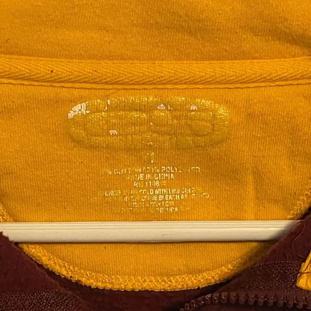 Vintage Minnesota Golden Gophers Quarter-Zip Pullover Sweatshirt Maroon Yellow M